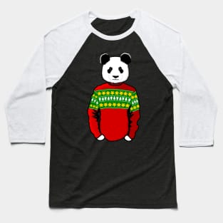 Christmas Sweater Panda Baseball T-Shirt